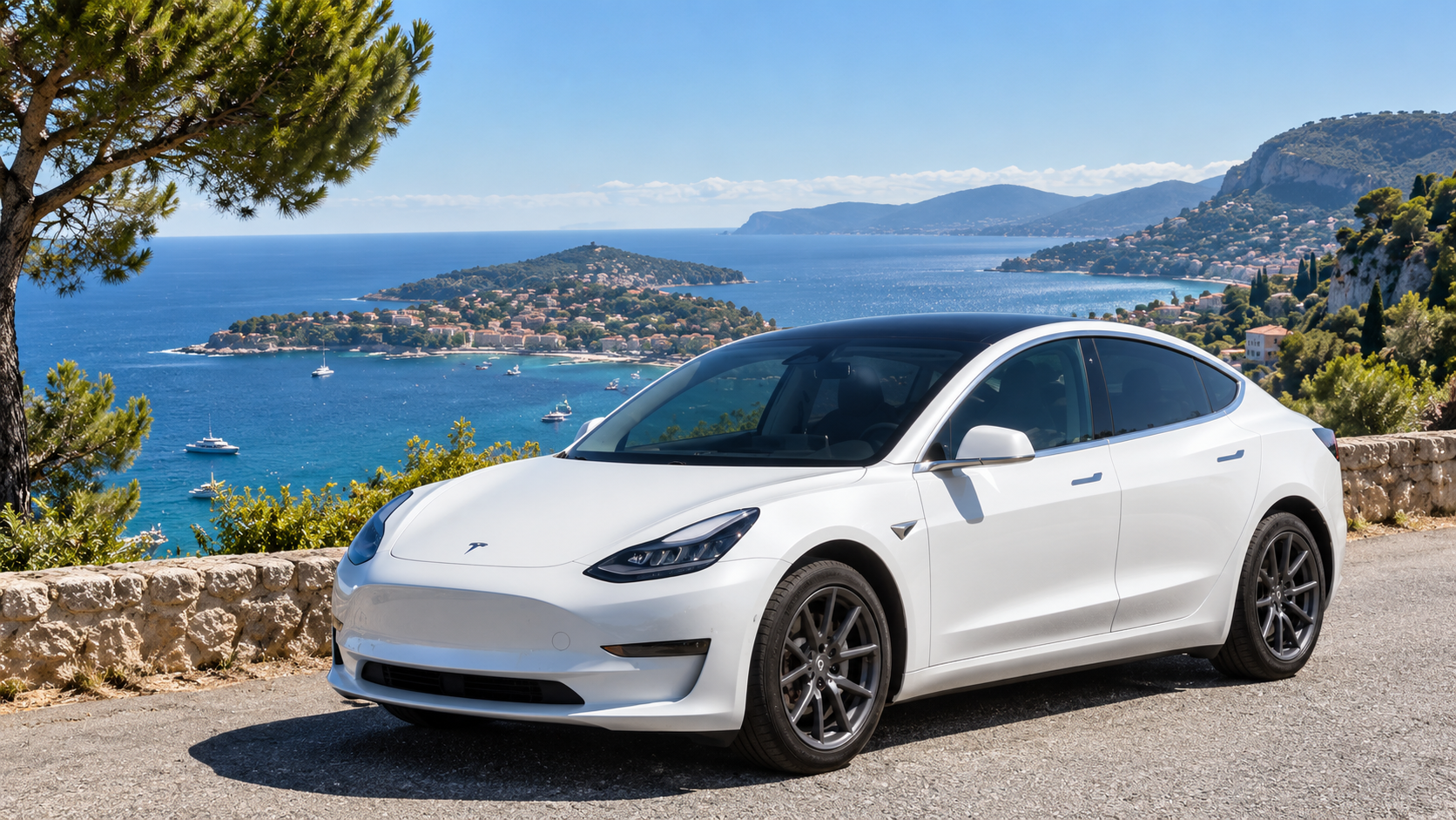 Поездка по Лазурному берегу на Tesla